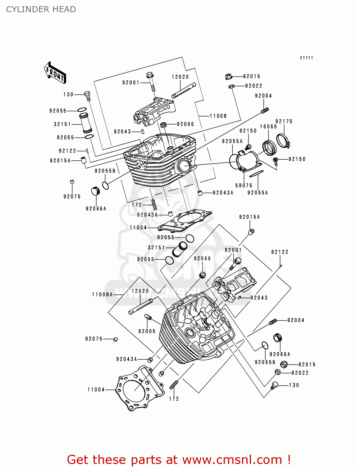 CYLINDER HEAD VN800B2 VN800 CLASSIC 1997 EU UK FR AR FG GR IT NR SD SP ST