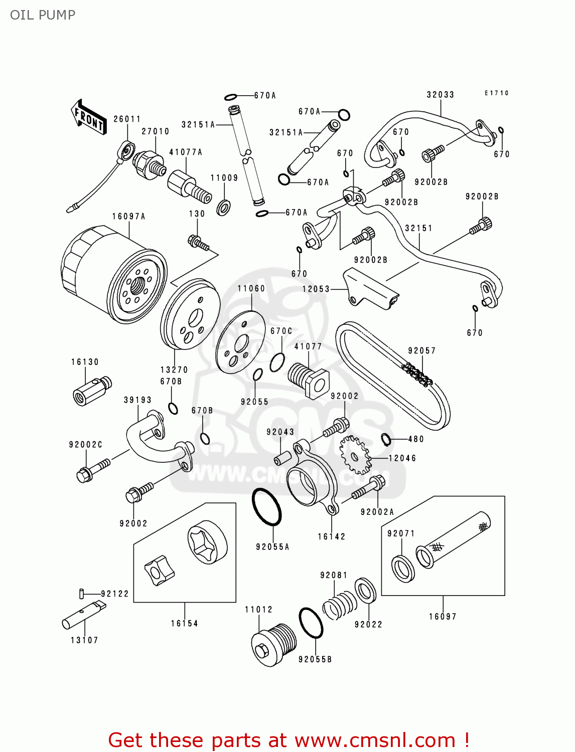 OIL PUMP VN800B2 VN800 CLASSIC 1997 EU UK FR AR FG GR IT NR SD SP ST