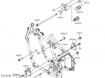 FRAME FITTINGS - VN800B2 VULCAN 800 CLASSIC 1997 USA CALIFORNIA CANADA