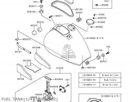 FUEL TANK(1/4)(VN800-B2) - VN800B2 VULCAN 800 CLASSIC 1997 USA CALIFORNIA CANADA