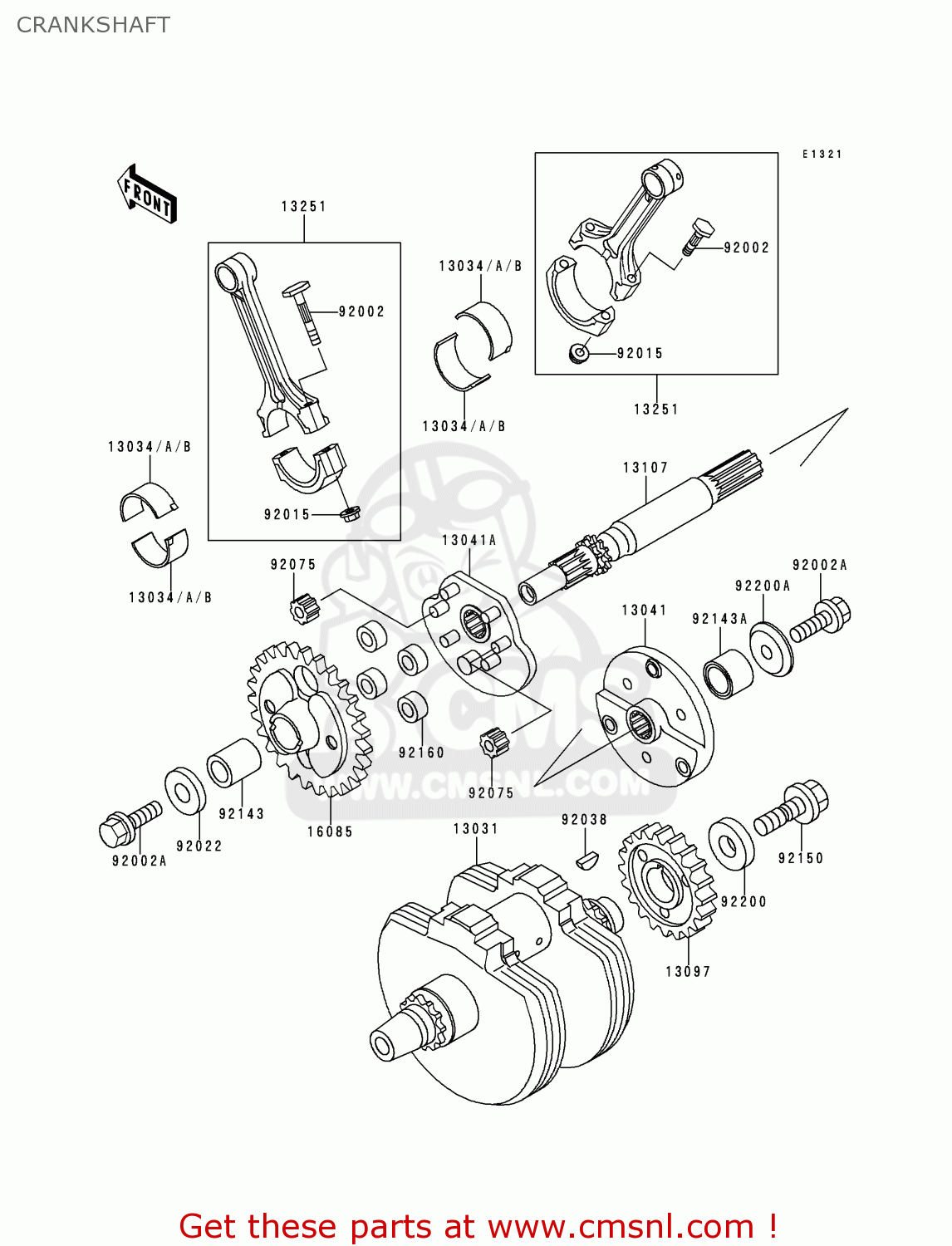 CRANKSHAFT VN800B2A VN800 CLASSIC 1997 NETHERLANDS