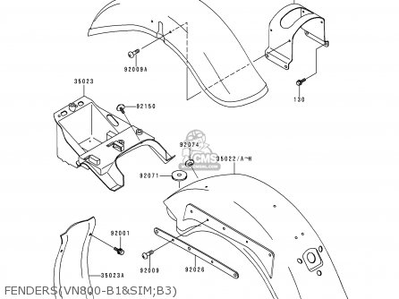 FENDERS(VN800-B1&SIM;B3) - VN800B2A VN800 CLASSIC 1997 NETHERLANDS