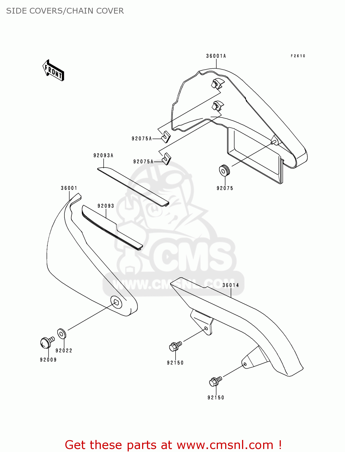 SIDE COVERS/CHAIN COVER VN800B3 VN800 CLASSIC 1998 EURO UK FR NL AR FG GR IT NR SD SP ST