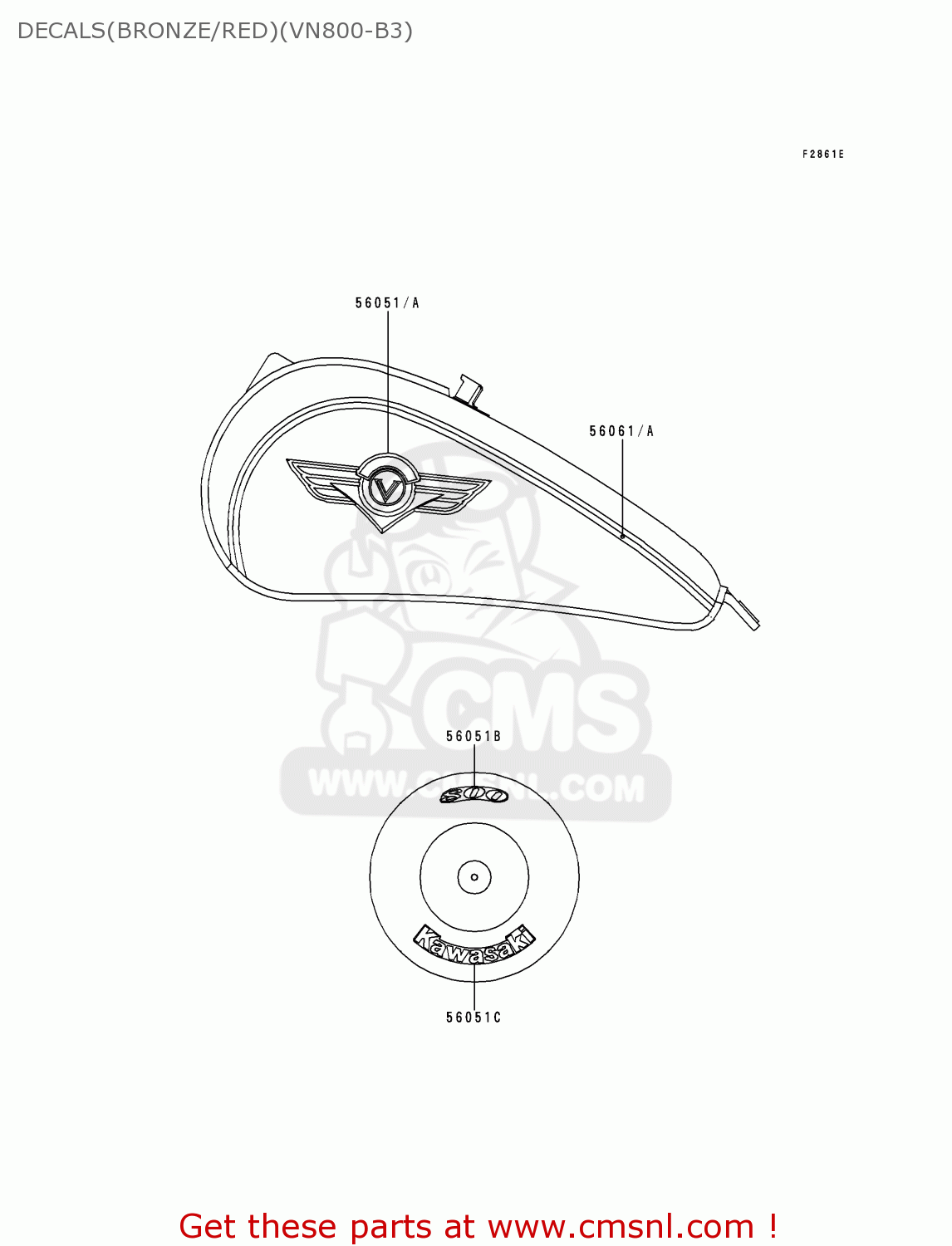 DECALS(BRONZE/RED)(VN800-B3) VN800B3 VN800 CLASSIC 1998 EURO UK FR NL AR FG GR IT NR SD SP ST