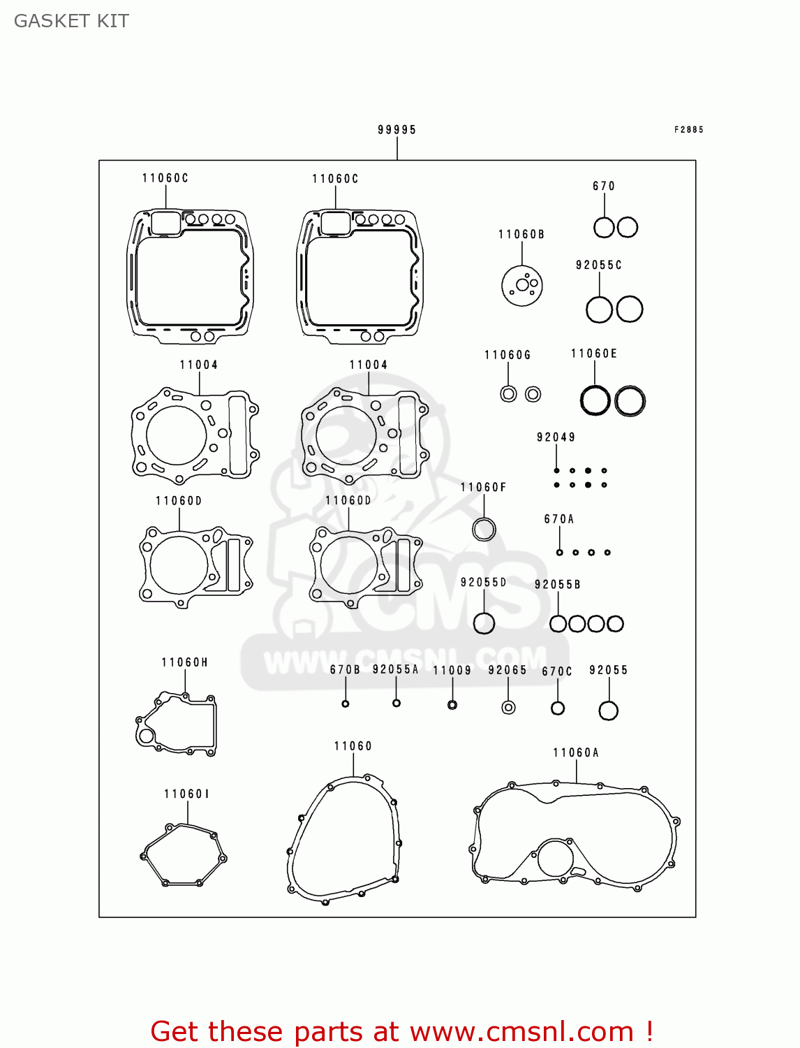 GASKET KIT VN800B3 VN800 CLASSIC 1998 EURO UK FR NL AR FG GR IT NR SD SP ST