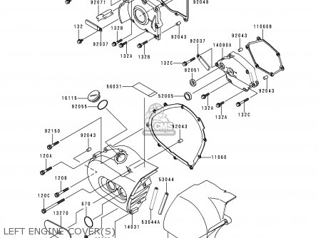 LEFT ENGINE COVER(S) - VN800B3 VN800 CLASSIC 1998 EURO UK FR NL AR FG GR IT NR SD SP ST