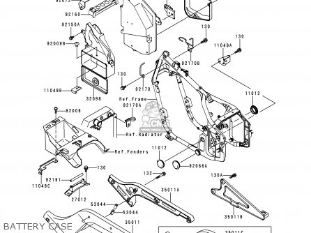BATTERY CASE - VN800B3 VN800 CLASSIC 1998 EURO UK FR NL AR FG GR IT NR SD SP ST