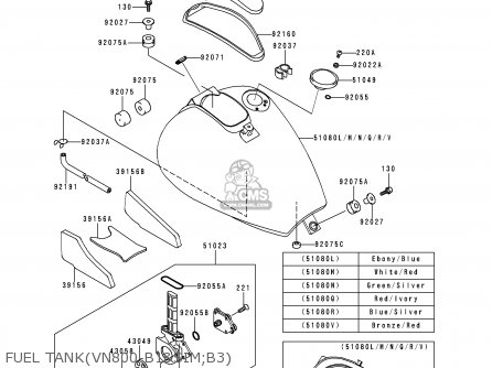 FUEL TANK(VN800-B1&SIM;B3) - VN800B3 VN800 CLASSIC 1998 EURO UK FR NL AR FG GR IT NR SD SP ST
