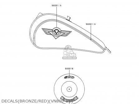 DECALS(BRONZE/RED)(VN800-B3) - VN800B3 VN800 CLASSIC 1998 EURO UK FR NL AR FG GR IT NR SD SP ST