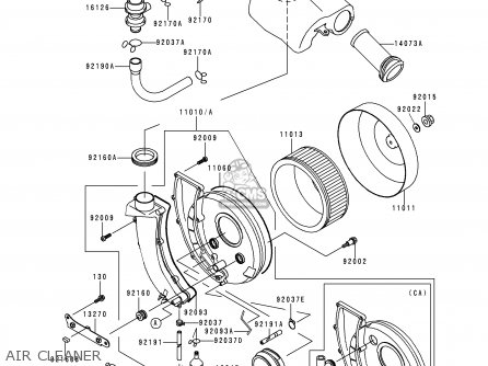 AIR CLEANER - VN800B3 VULCAN 800 CLASSIC 1998 USA CALIFORNIA CANADA