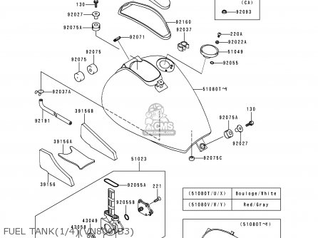 FUEL TANK(1/4)(VN800-B3) - VN800B3 VULCAN 800 CLASSIC 1998 USA CALIFORNIA CANADA