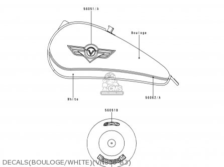 DECALS(BOULOGE/WHITE)(VN800-B3) - VN800B3 VULCAN 800 CLASSIC 1998 USA CALIFORNIA CANADA
