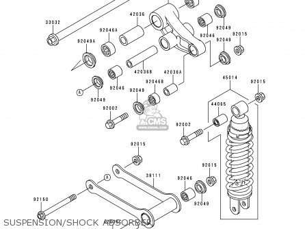 SUSPENSION/SHOCK ABSORBER - VN800B4 VULCAN 800 CLASSIC 1999 USA CALIFORNIA CANADA