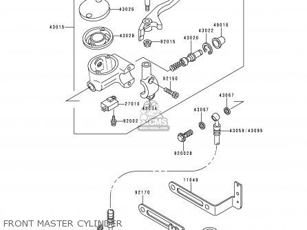 FRONT MASTER CYLINDER - VN800B4 VULCAN 800 CLASSIC 1999 USA CALIFORNIA CANADA