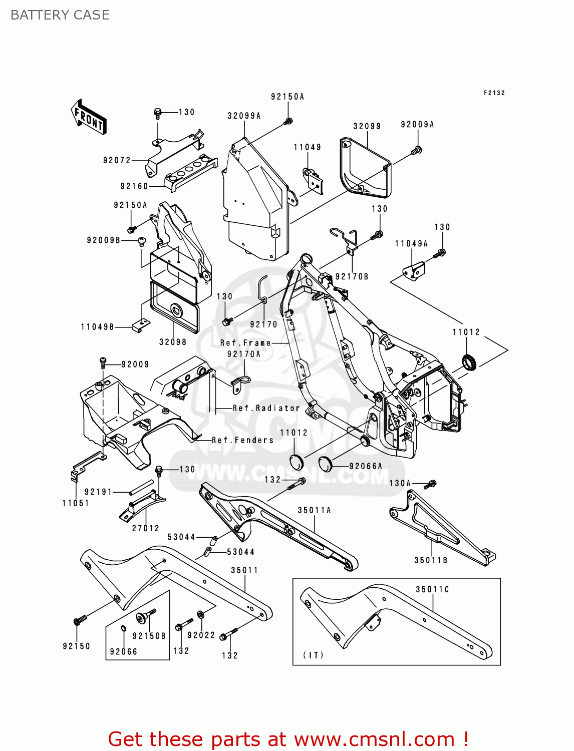 BATTERY CASE VN800B5 VN800 CLASSIC 2000 EURO UK FR NL AR FG IS IT NR SD SP ST