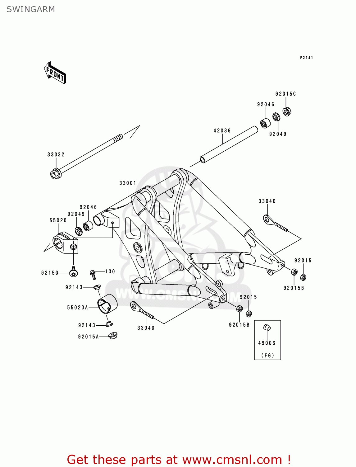 SWINGARM VN800B5 VN800 CLASSIC 2000 EURO UK FR NL AR FG IS IT NR SD SP ST