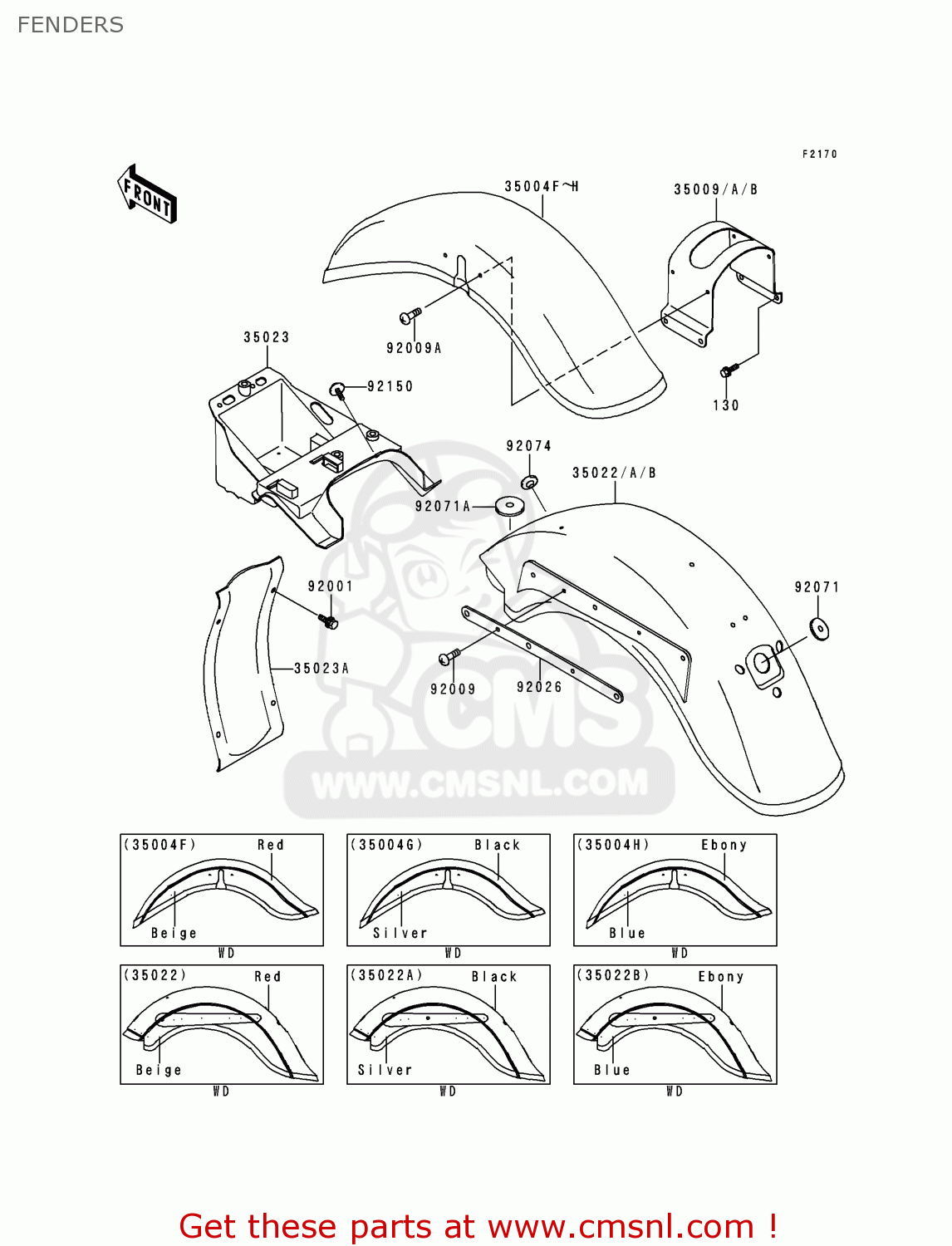 FENDERS VN800B5 VN800 CLASSIC 2000 EURO UK FR NL AR FG IS IT NR SD SP ST