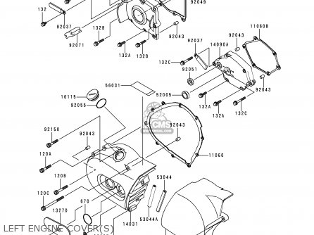 LEFT ENGINE COVER(S) - VN800B5 VN800 CLASSIC 2000 EURO UK FR NL AR FG IS IT NR SD SP ST