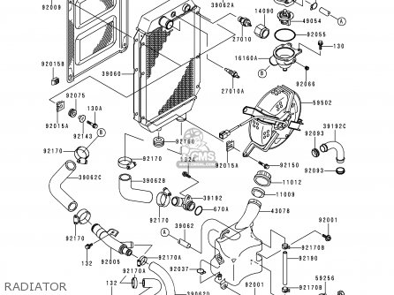 RADIATOR - VN800B5 VN800 CLASSIC 2000 EURO UK FR NL AR FG IS IT NR SD SP ST