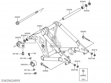 SWINGARM - VN800B5 VN800 CLASSIC 2000 EURO UK FR NL AR FG IS IT NR SD SP ST