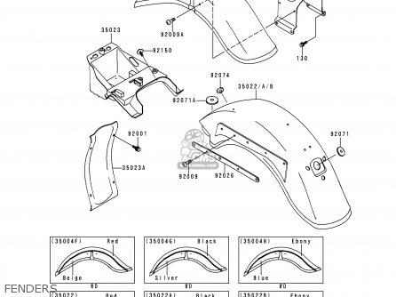 FENDERS - VN800B5 VN800 CLASSIC 2000 EURO UK FR NL AR FG IS IT NR SD SP ST