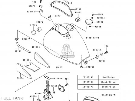 FUEL TANK - VN800B5 VN800 CLASSIC 2000 EURO UK FR NL AR FG IS IT NR SD SP ST