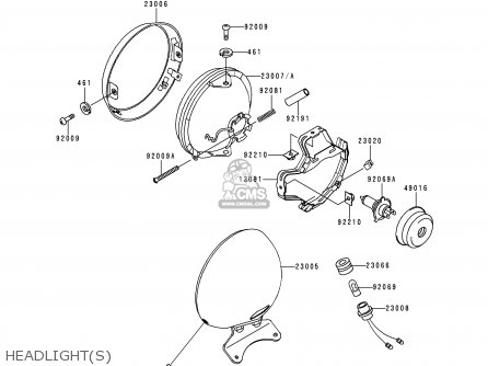 HEADLIGHT(S) - VN800B5 VN800 CLASSIC 2000 EURO UK FR NL AR FG IS IT NR SD SP ST