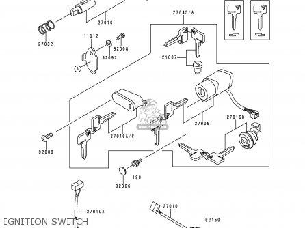 IGNITION SWITCH - VN800B5 VN800 CLASSIC 2000 EURO UK FR NL AR FG IS IT NR SD SP ST