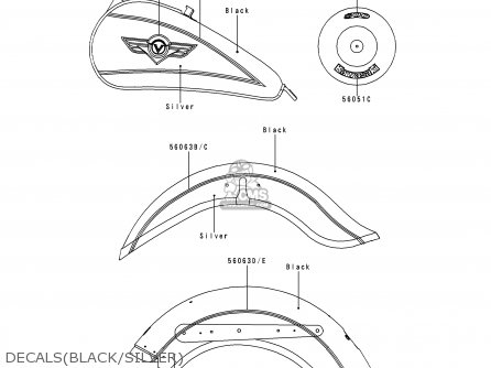 DECALS(BLACK/SILVER) - VN800B5 VN800 CLASSIC 2000 EURO UK FR NL AR FG IS IT NR SD SP ST