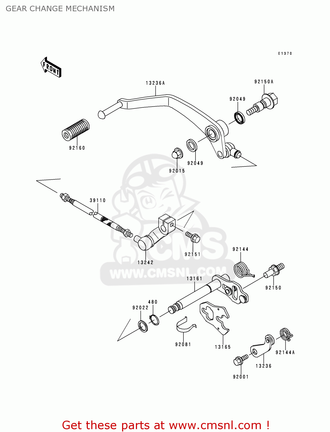 GEAR CHANGE MECHANISM VN800B5 VULCAN 800 CLASSIC 2000 USA CALIFORNIA CANADA