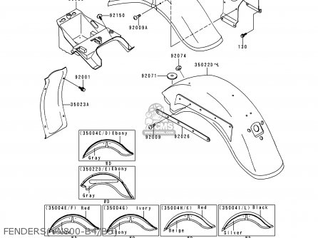 FENDERS(VN800-B4/B5) - VN800B5 VULCAN 800 CLASSIC 2000 USA CALIFORNIA CANADA
