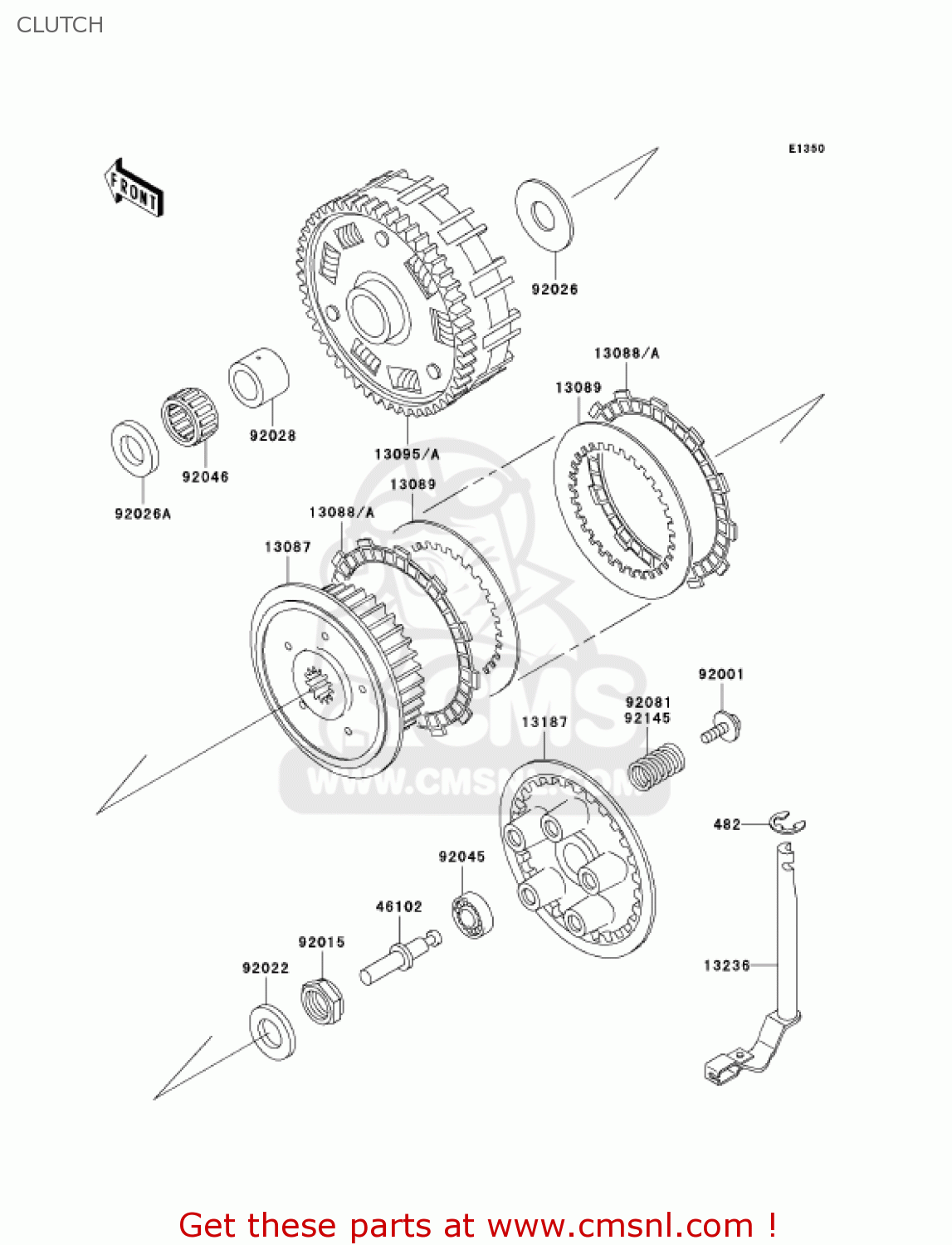 CLUTCH VN800B6 VULCAN 800 CLASSIC 2001 USA CALIFORNIA CANADA