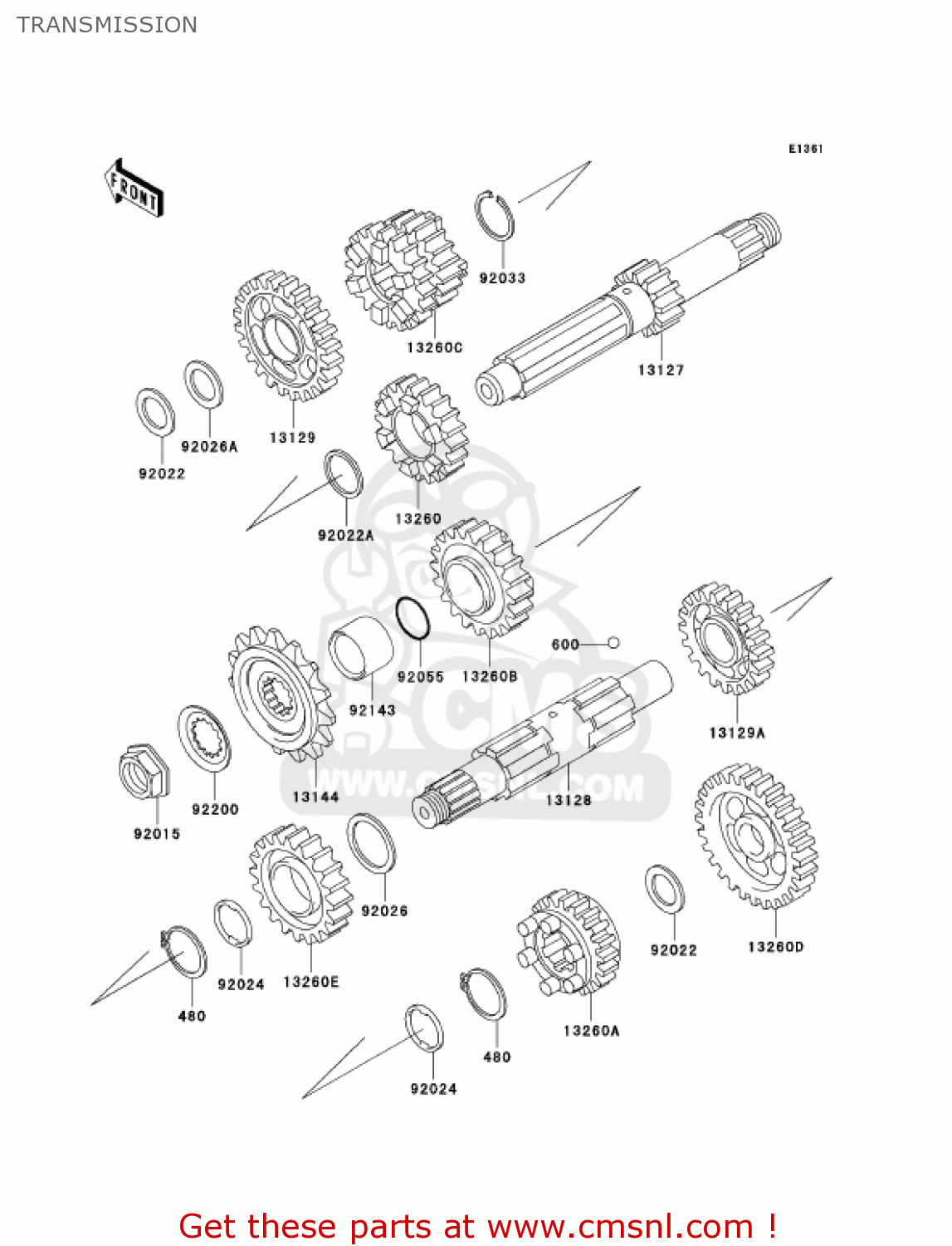 TRANSMISSION VN800B6 VULCAN 800 CLASSIC 2001 USA CALIFORNIA CANADA