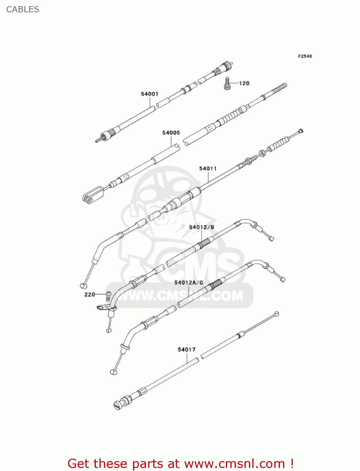 CABLES VN800B6 VULCAN 800 CLASSIC 2001 USA CALIFORNIA CANADA