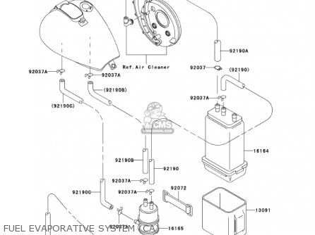 FUEL EVAPORATIVE SYSTEM (CA) - VN800B6 VULCAN 800 CLASSIC 2001 USA CALIFORNIA CANADA
