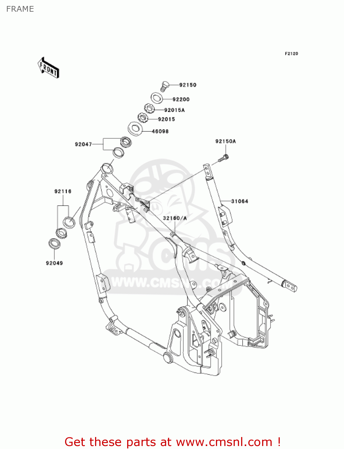 FRAME VN800B7 VULCAN 800 CLASSIC 2002 USA CALIFORNIA CANADA