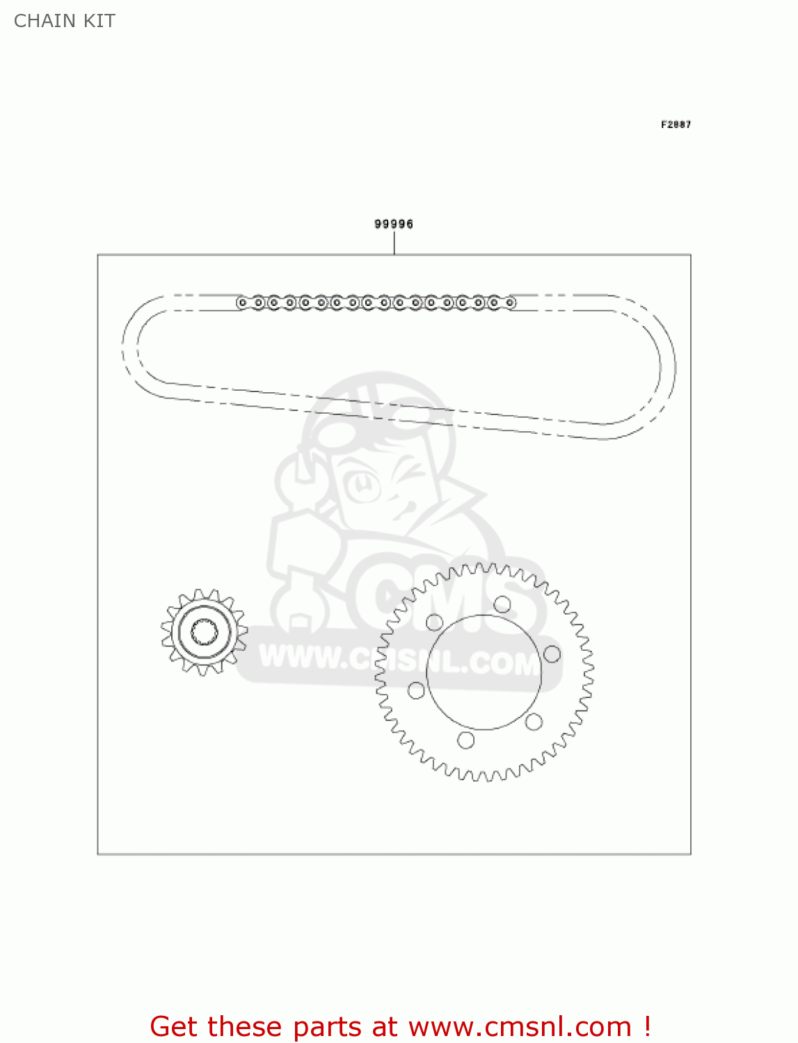 CHAIN KIT VN800B7 VULCAN 800 CLASSIC 2002 USA CALIFORNIA CANADA