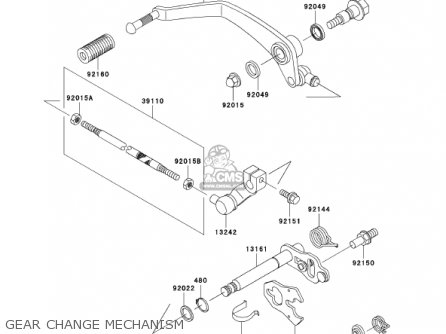 GEAR CHANGE MECHANISM - VN800B7 VULCAN 800 CLASSIC 2002 USA CALIFORNIA CANADA