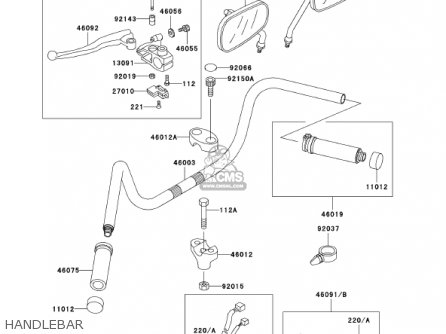 HANDLEBAR - VN800B7 VULCAN 800 CLASSIC 2002 USA CALIFORNIA CANADA