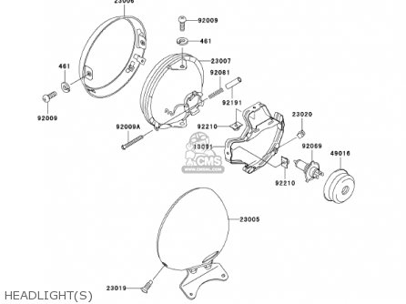 HEADLIGHT(S) - VN800B7 VULCAN 800 CLASSIC 2002 USA CALIFORNIA CANADA