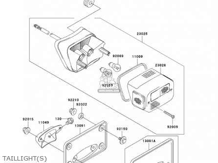 TAILLIGHT(S) - VN800B7 VULCAN 800 CLASSIC 2002 USA CALIFORNIA CANADA