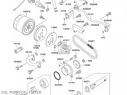 OIL PUMP/OIL FILTER - VN800B7 VULCAN 800 CLASSIC 2002 USA CALIFORNIA CANADA