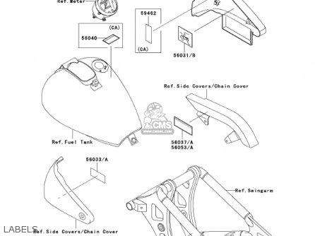 LABELS - VN800B7 VULCAN 800 CLASSIC 2002 USA CALIFORNIA CANADA