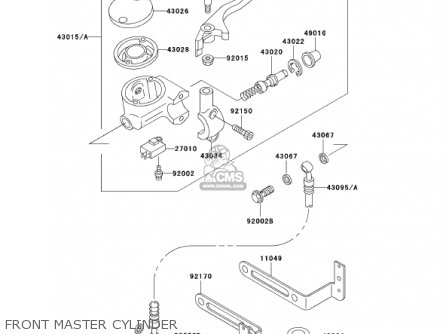 FRONT MASTER CYLINDER - VN800B7 VULCAN 800 CLASSIC 2002 USA CALIFORNIA CANADA