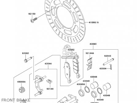 FRONT BRAKE - VN800B7 VULCAN 800 CLASSIC 2002 USA CALIFORNIA CANADA
