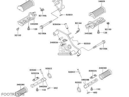 FOOTRESTS - VN800B7 VULCAN 800 CLASSIC 2002 USA CALIFORNIA CANADA