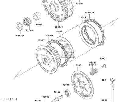CLUTCH - VN800B7 VULCAN 800 CLASSIC 2002 USA CALIFORNIA CANADA