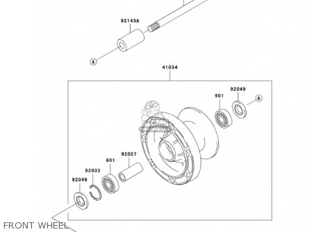 FRONT WHEEL - VN800B7 VULCAN 800 CLASSIC 2002 USA CALIFORNIA CANADA