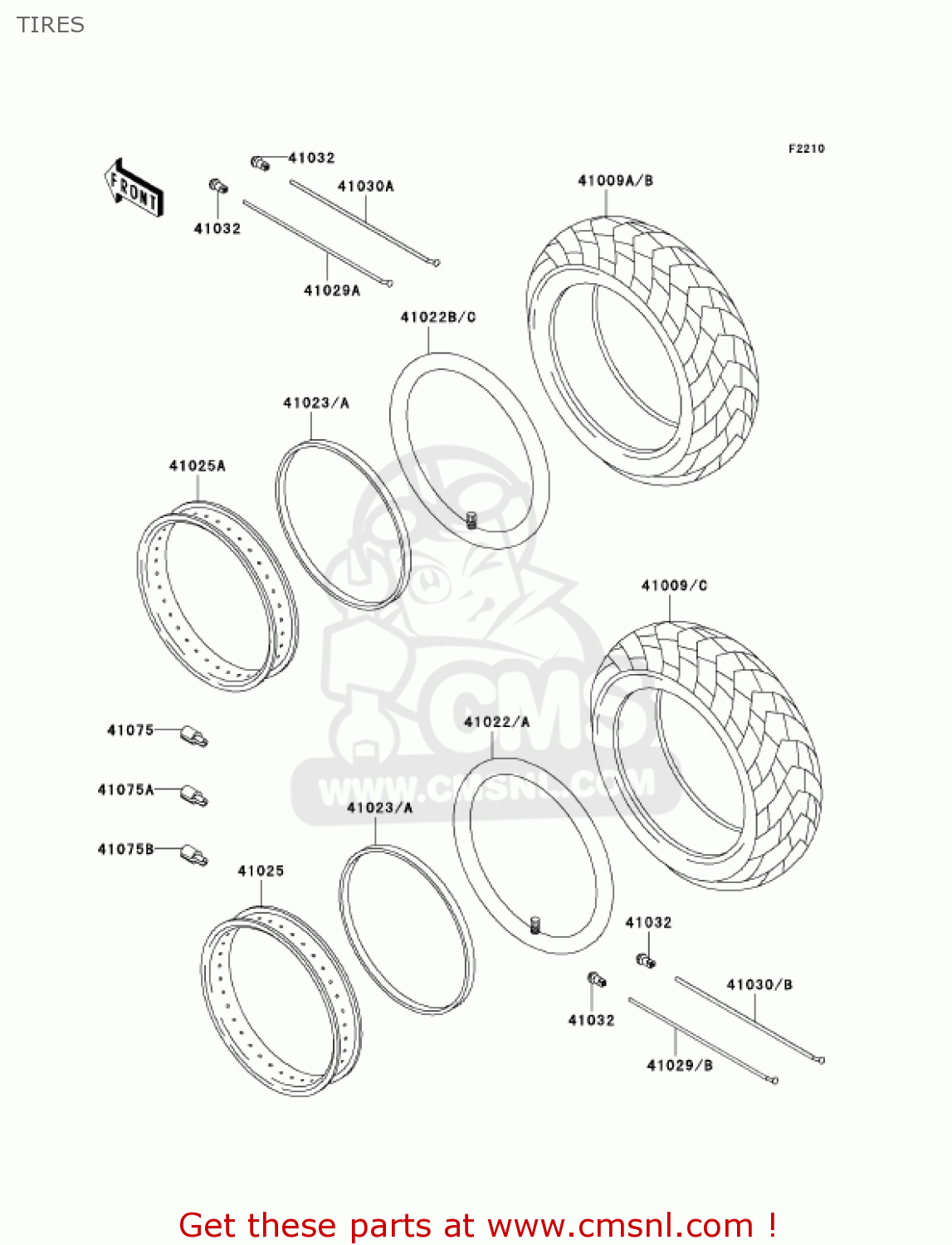 TIRES VN800B8 VULCAN 800 CLASSIC 2003 USA CALIFORNIA CANADA