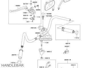 HANDLEBAR - VN800B8 VULCAN 800 CLASSIC 2003 USA CALIFORNIA CANADA